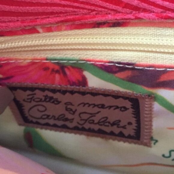 Carlos Falchi Coral Leather Clutch, New with tag - Picture 5 of 7